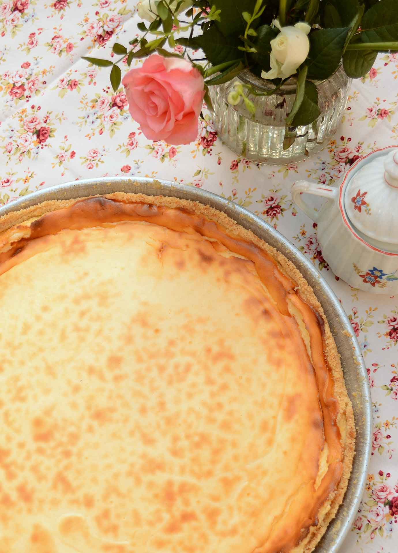 Fotoaufnahme Käsekuchen Frischer Käsekuchen