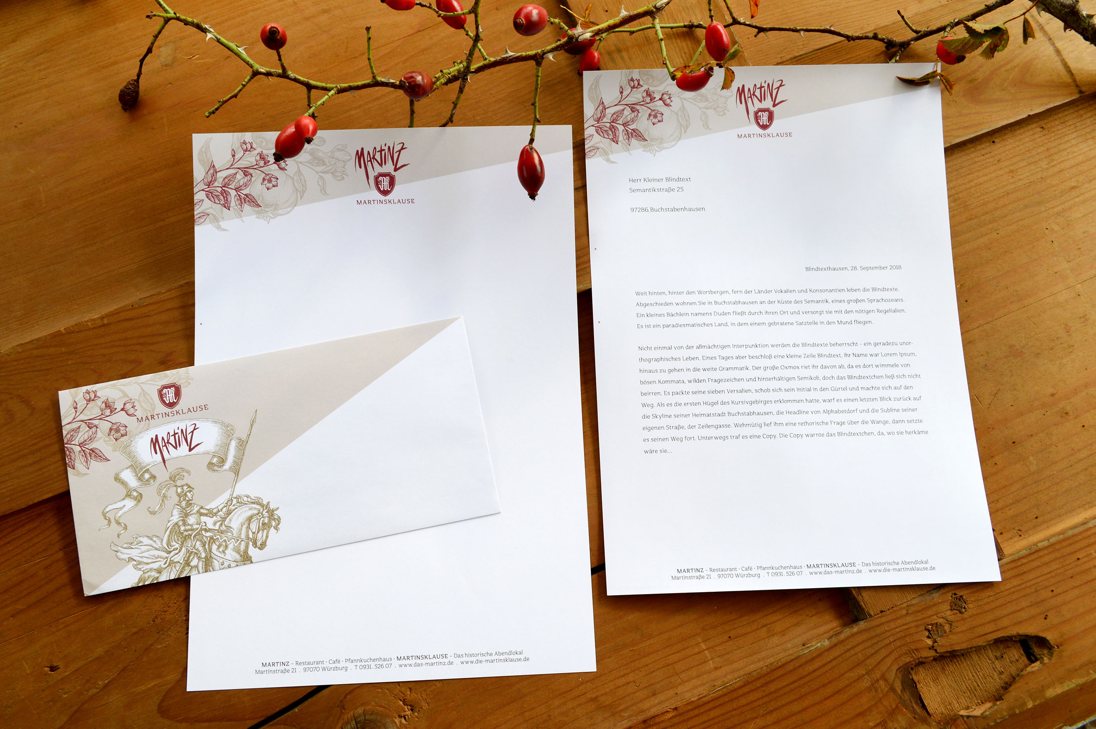 Grafikdesign: Briefbogen und Kuvert by Buero Maiwald Grafikdesign: Briefbogen und Kuvert