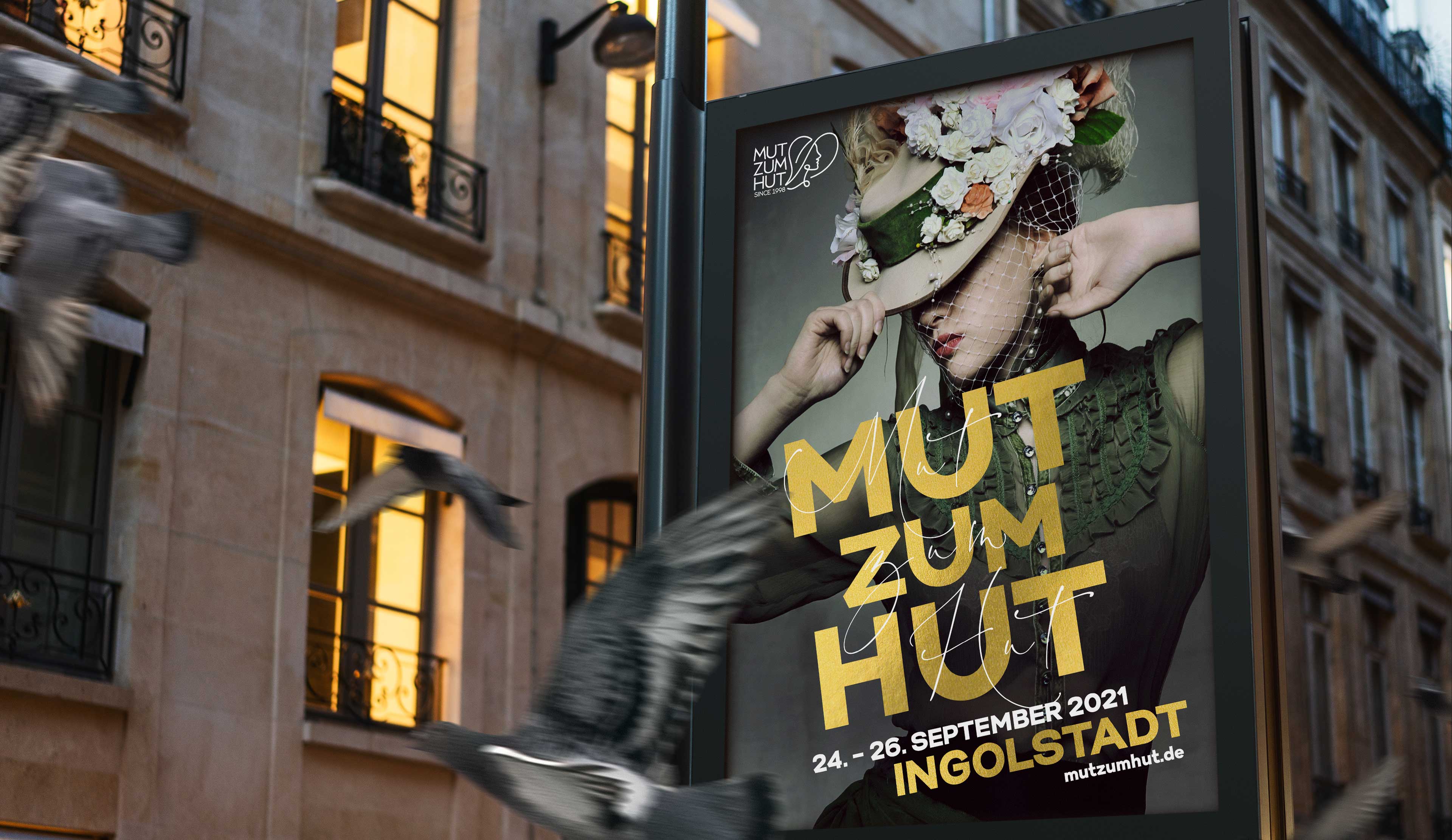 Mut zum Hut Citilight-Werbung