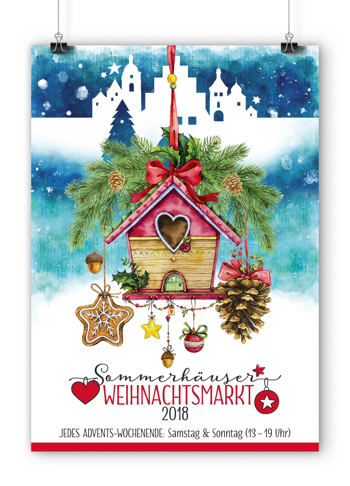 Plakatreihe Sommerhäuser Weihnachtsmarkt