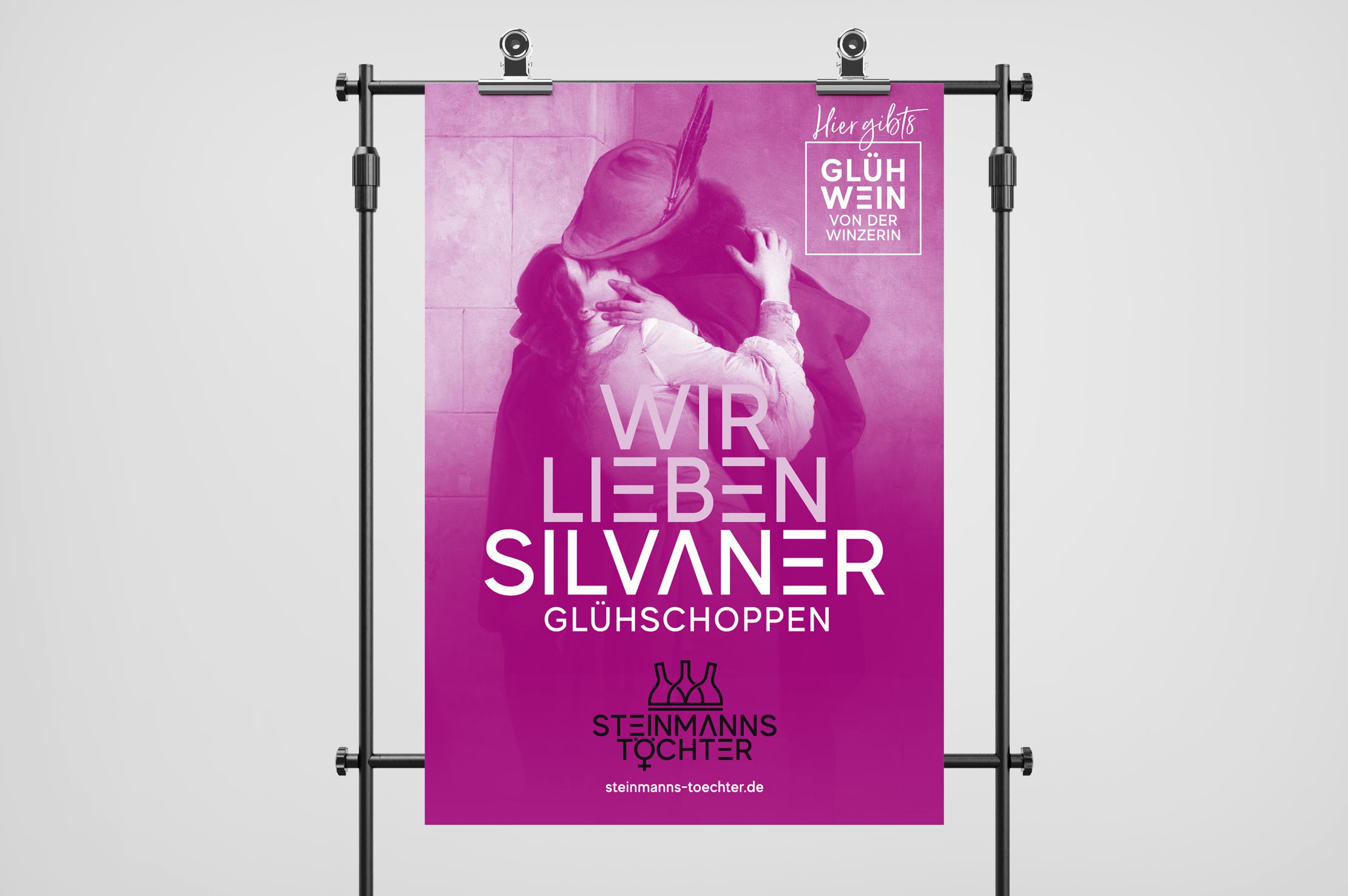 Werbeposter Silvaner-Glühwein, Steinmanns Töchter