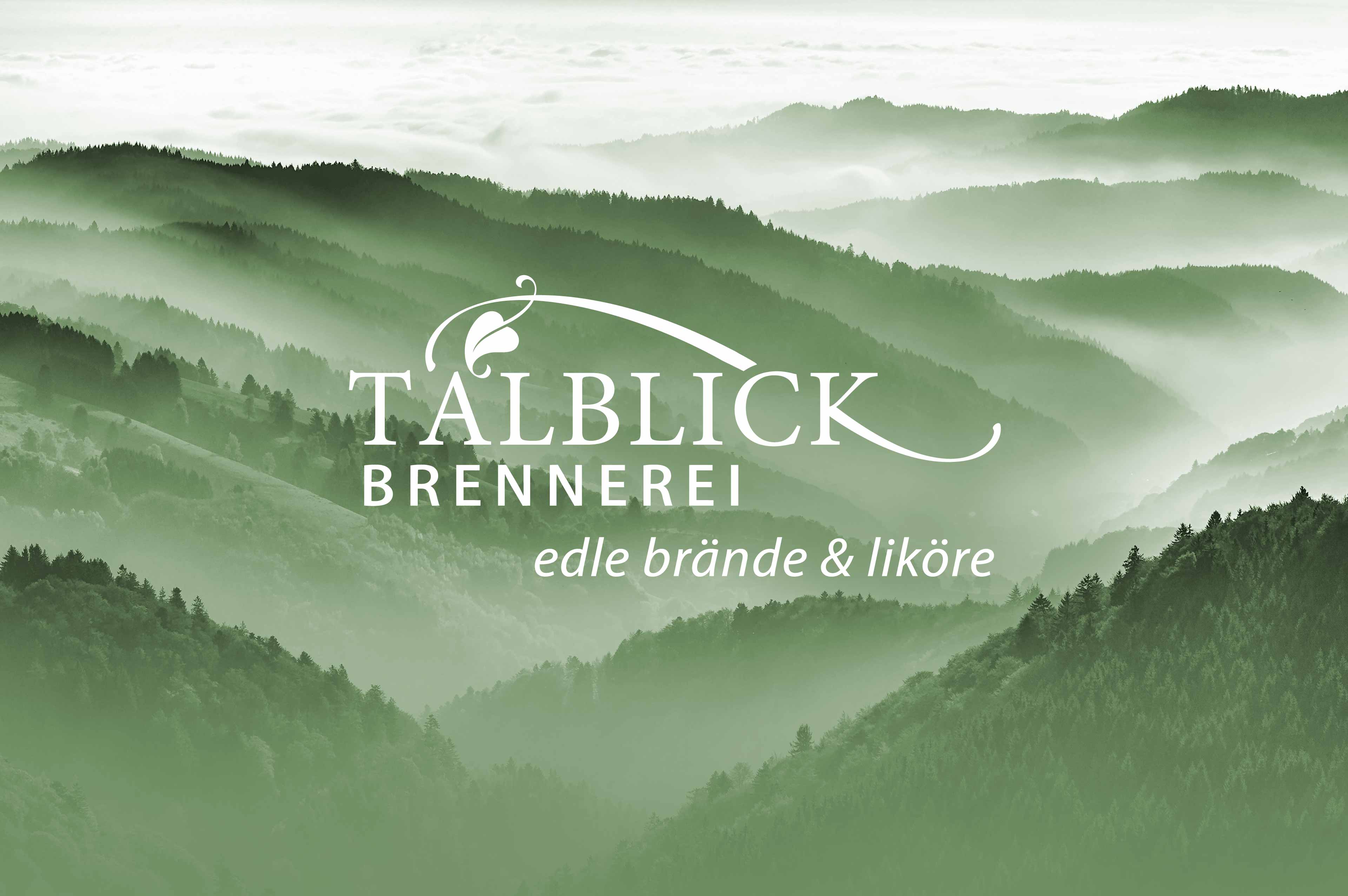 Talblickbrennerei – Corporate Design: Schwarzwald im Nebel