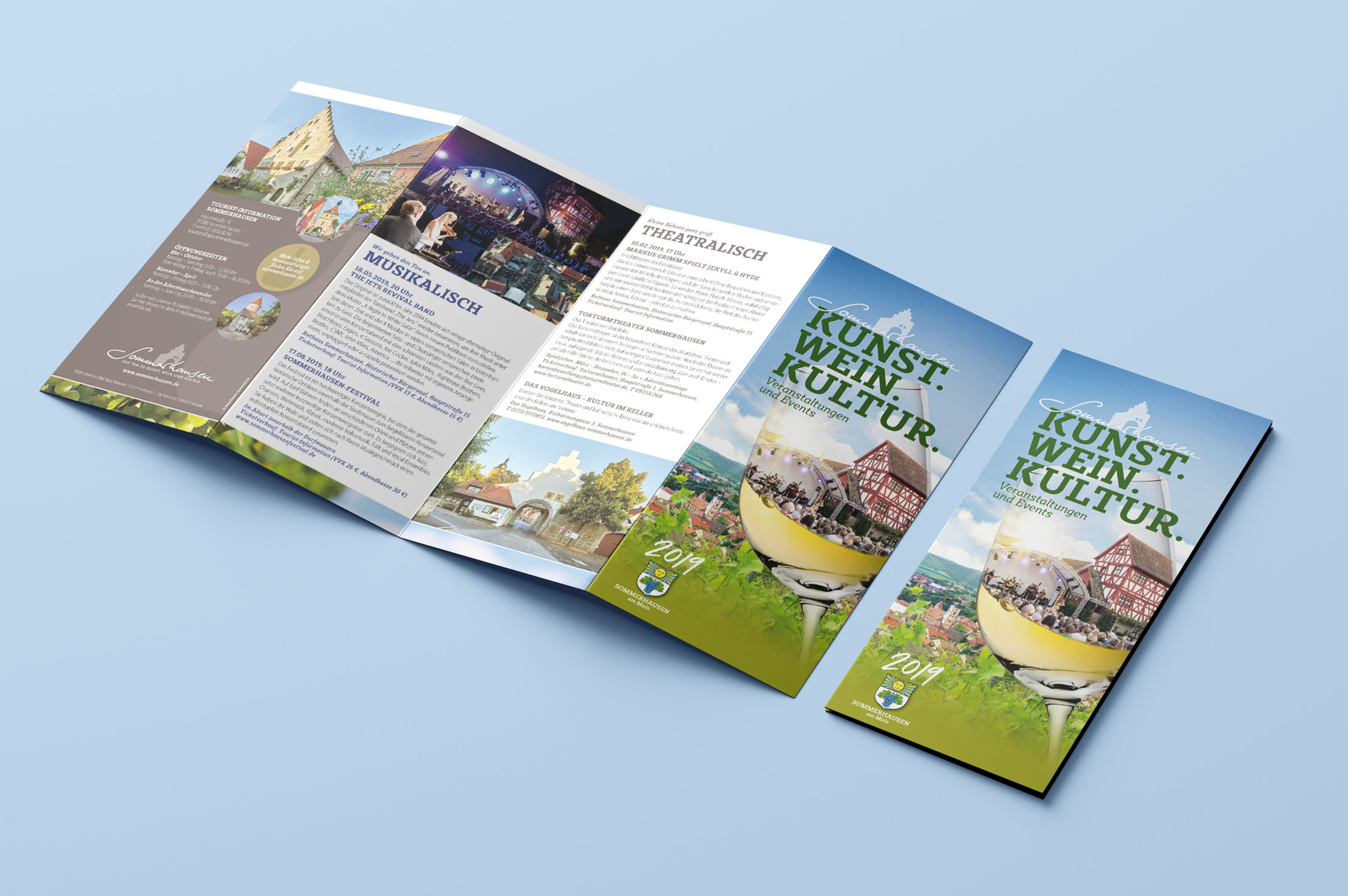 Eventfolder 2019 für die Touristinformation Sommerhausen