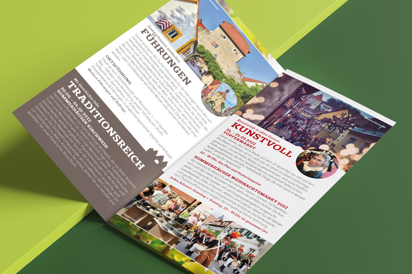 Gestaltung Eventflyer für die Touristinformation Sommerhausen by Buero Maiwald