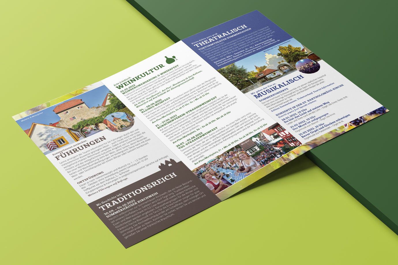 Gestaltung Eventflyer für die Touristinformation Sommerhausen by Buero Maiwald