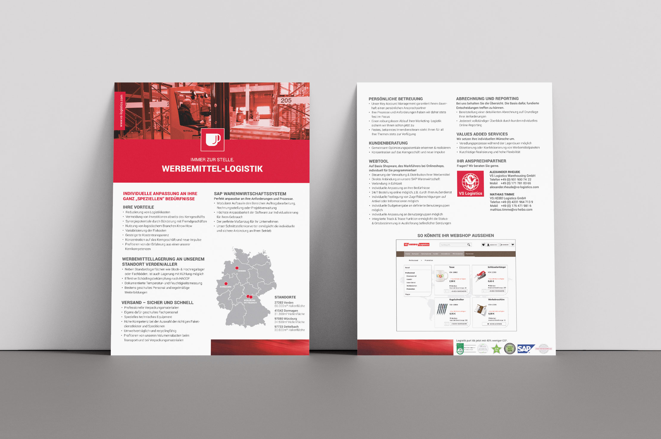 VS Logistics Flyer Werbemittel by Buero Maiwald
