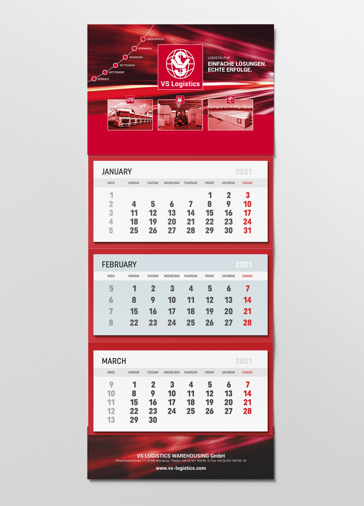 VS Logistics Wandkalender by Buero Maiwald