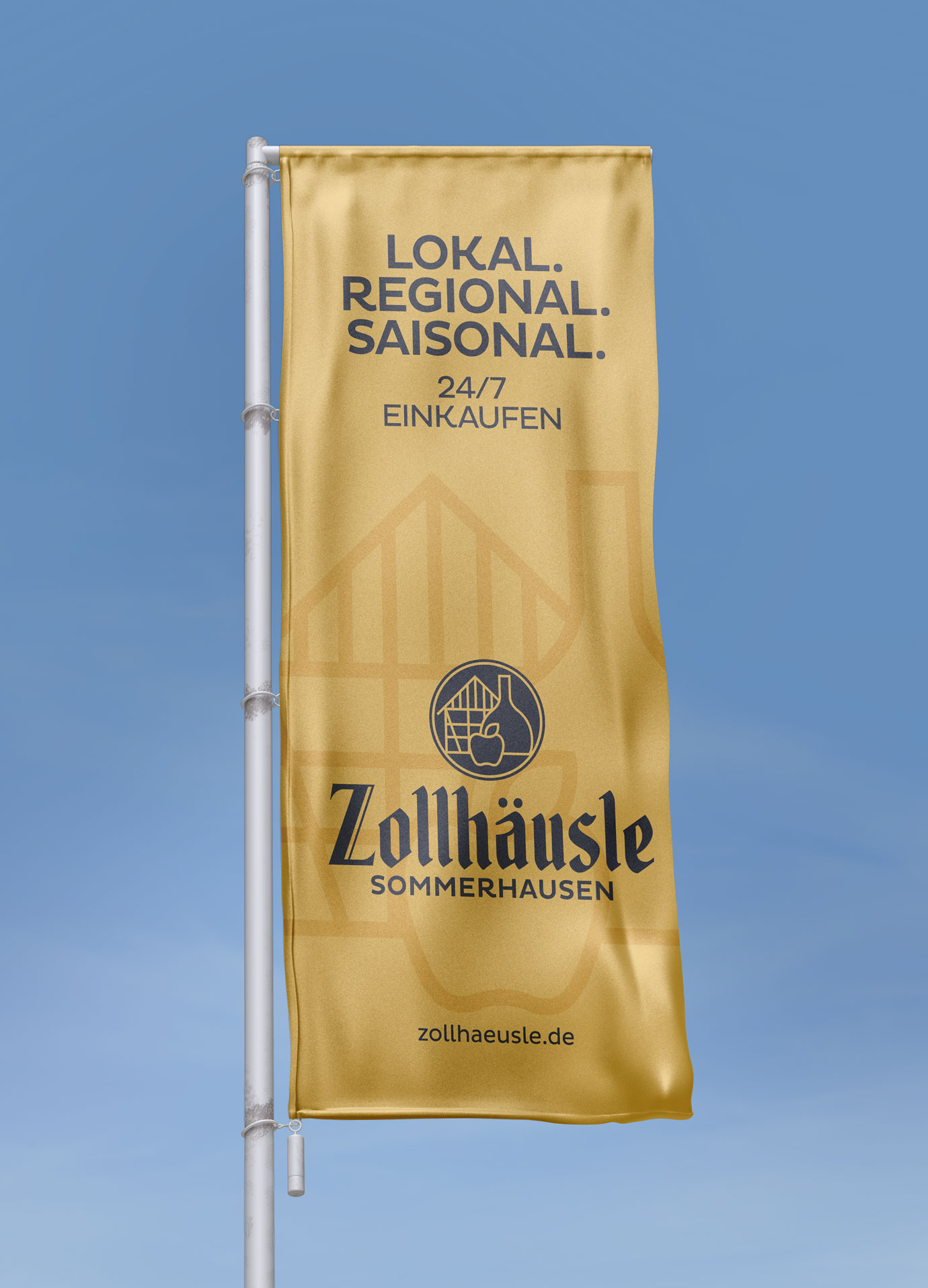 Zollhäusle Sommerhausen: Gestaltung Hissflagge