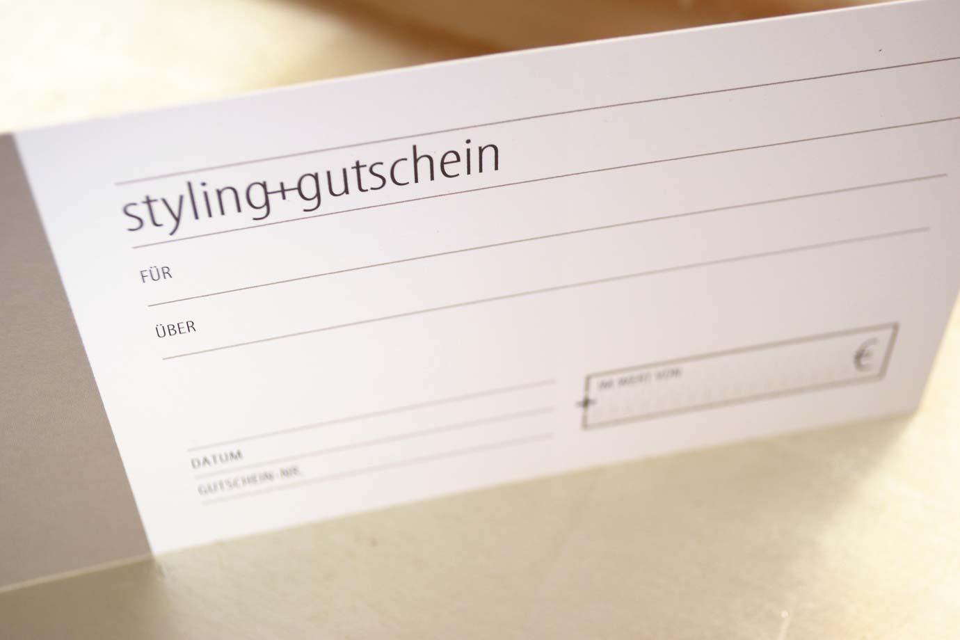 Detailansicht des Gutscheins